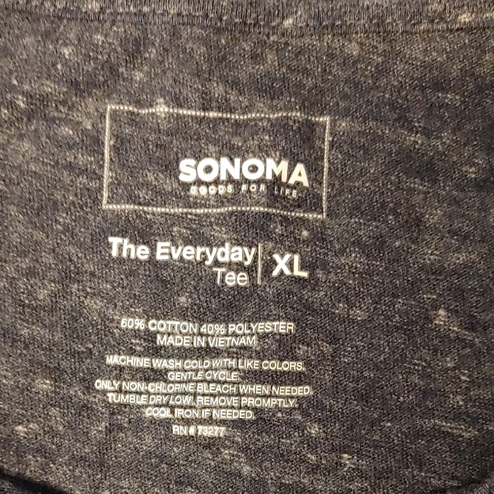 Sonoma Women's Charcoal Long Sleeve Tee - Picture 2 of 2